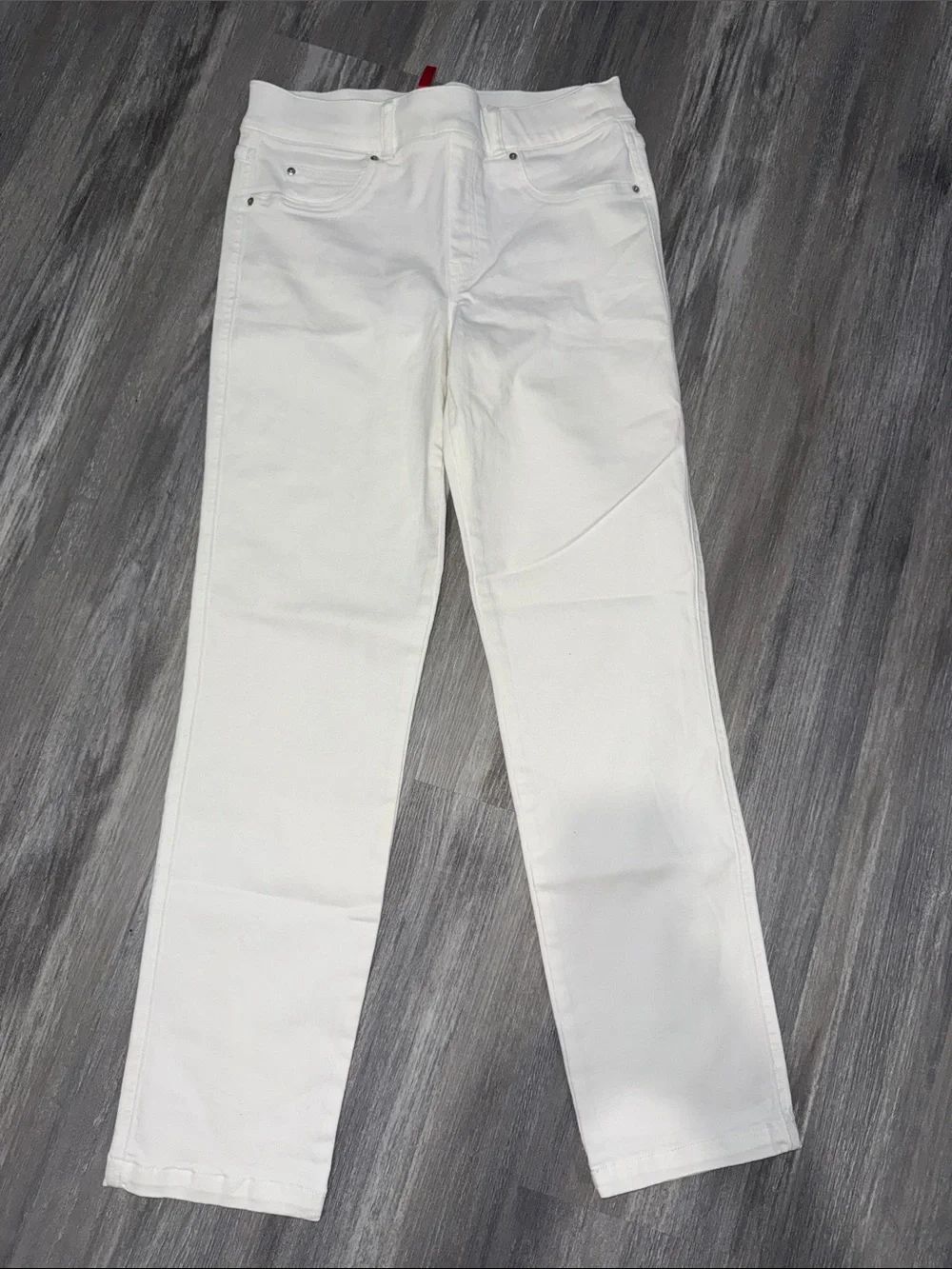 SPANX White Straight Leg Jeans